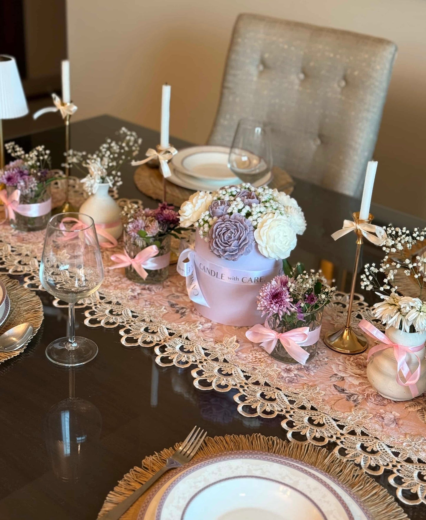 Amora Crochet Table Runner