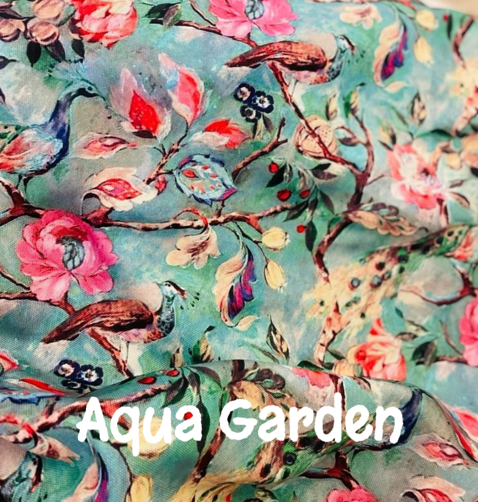 Aqua Garden Fabric