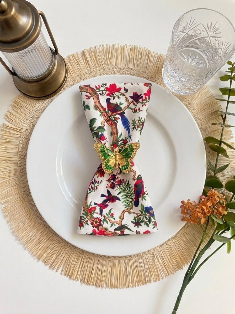Birdie White Table Napkin