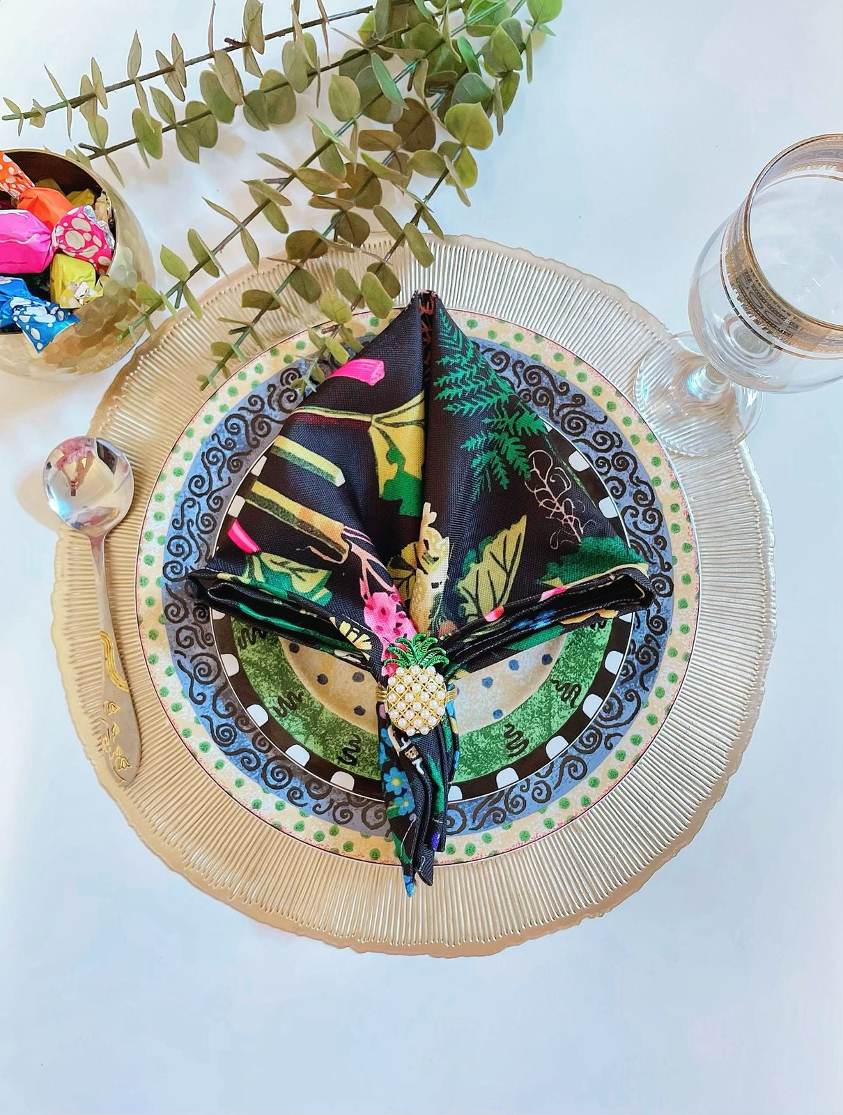 Black Safari Table Napkin