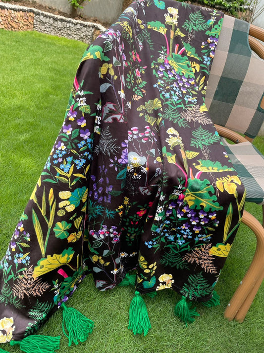 Black Safari Throw Blanket