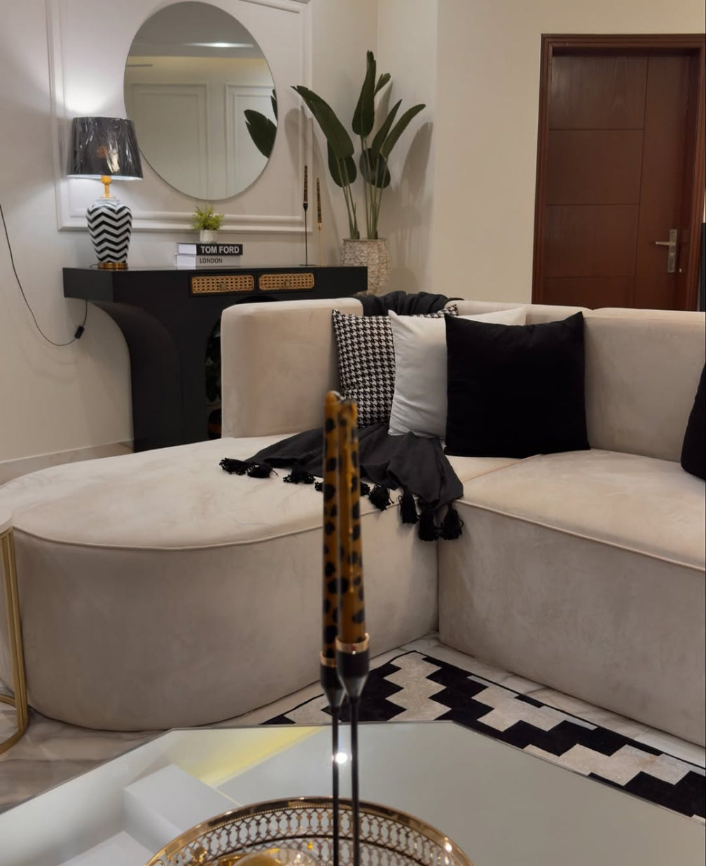 Black Throw Blanket with Black Tassels