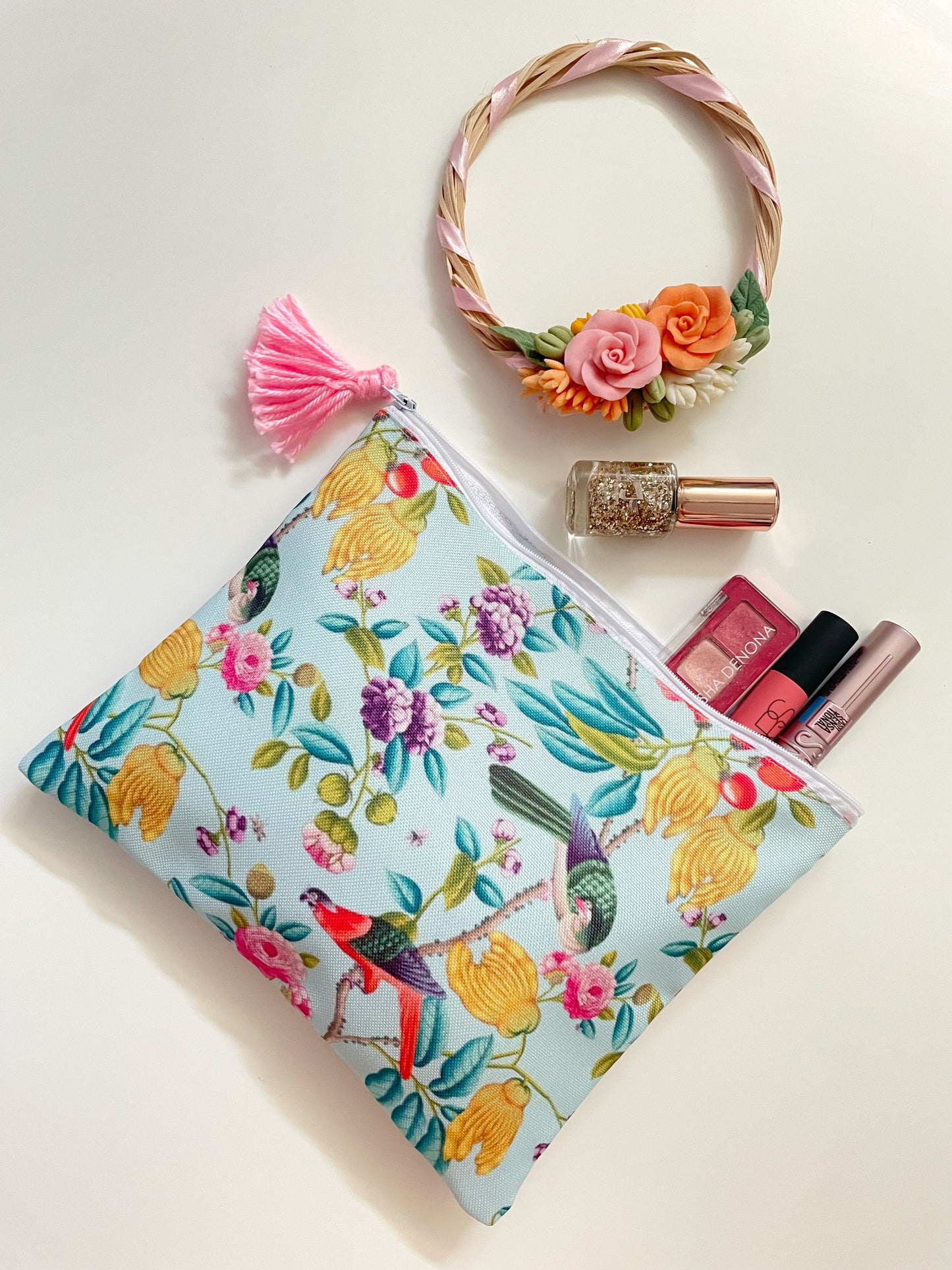 Blue Meadow Makeup Pouch