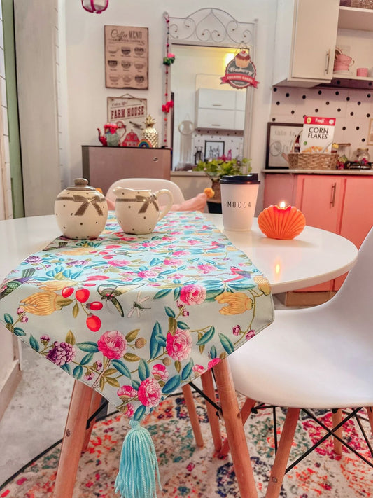 Blue Meadow Table Runner