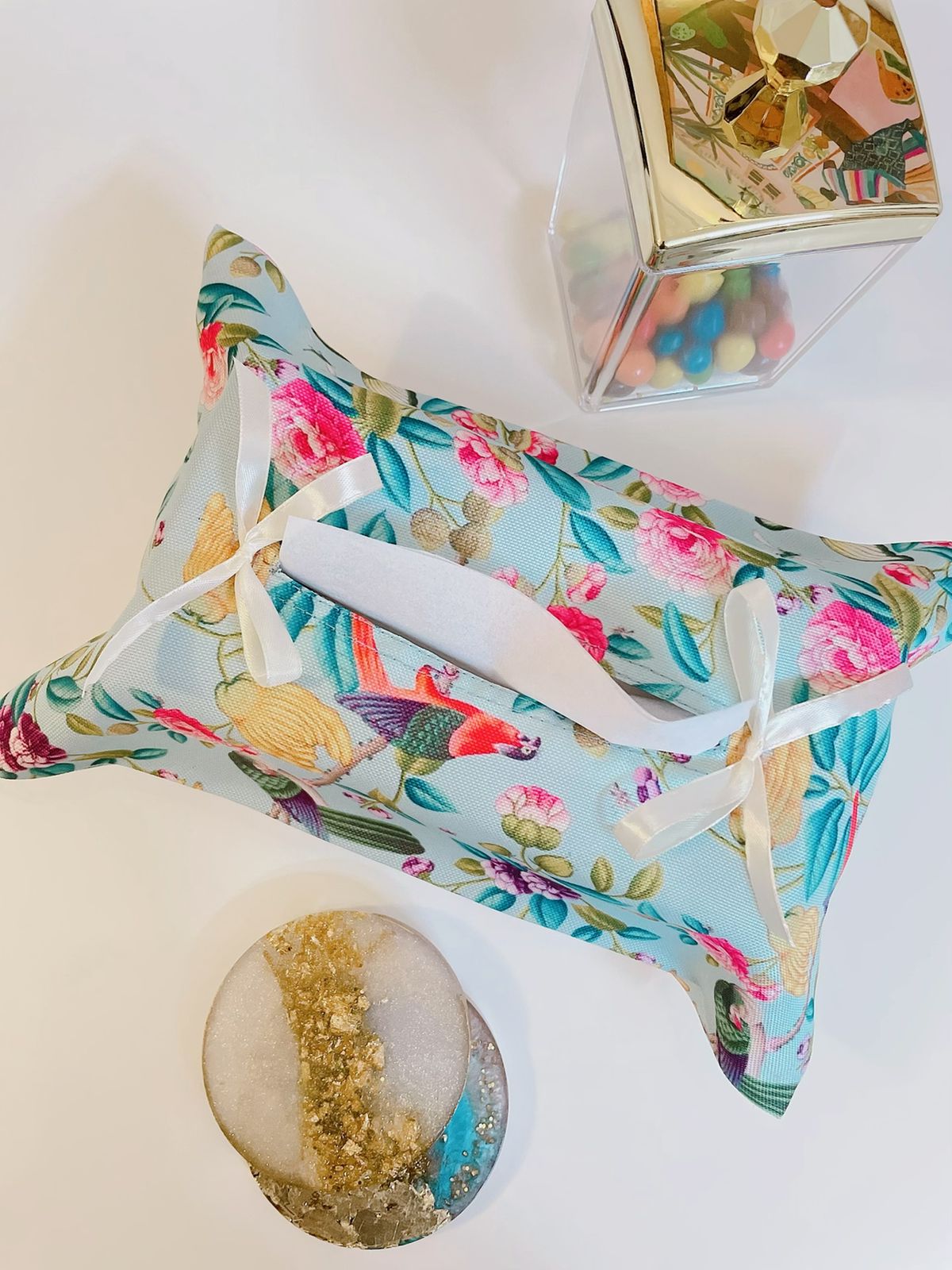 Blue Meadow Tissue Box Cover