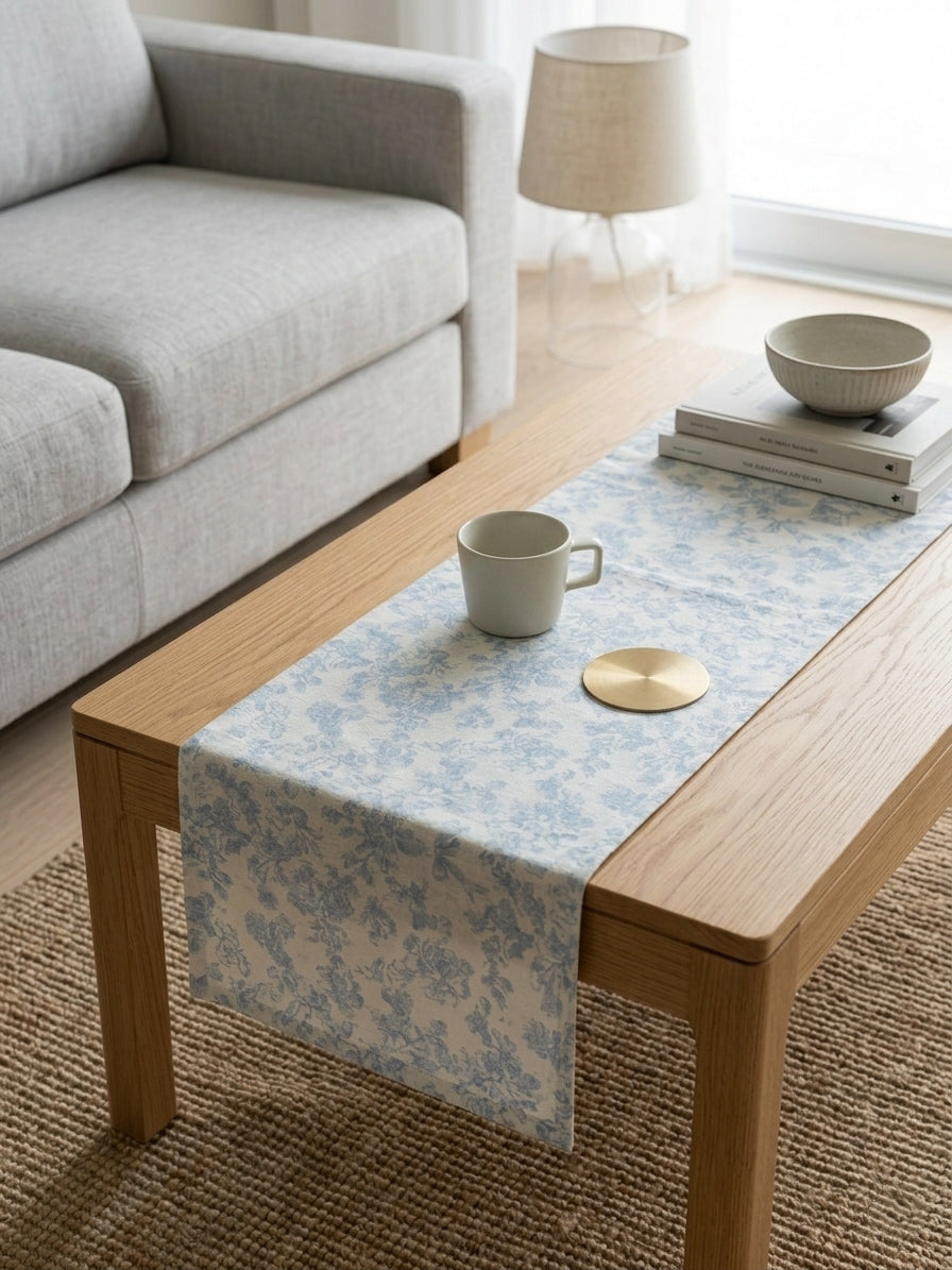 Blue Whisper Table Runner