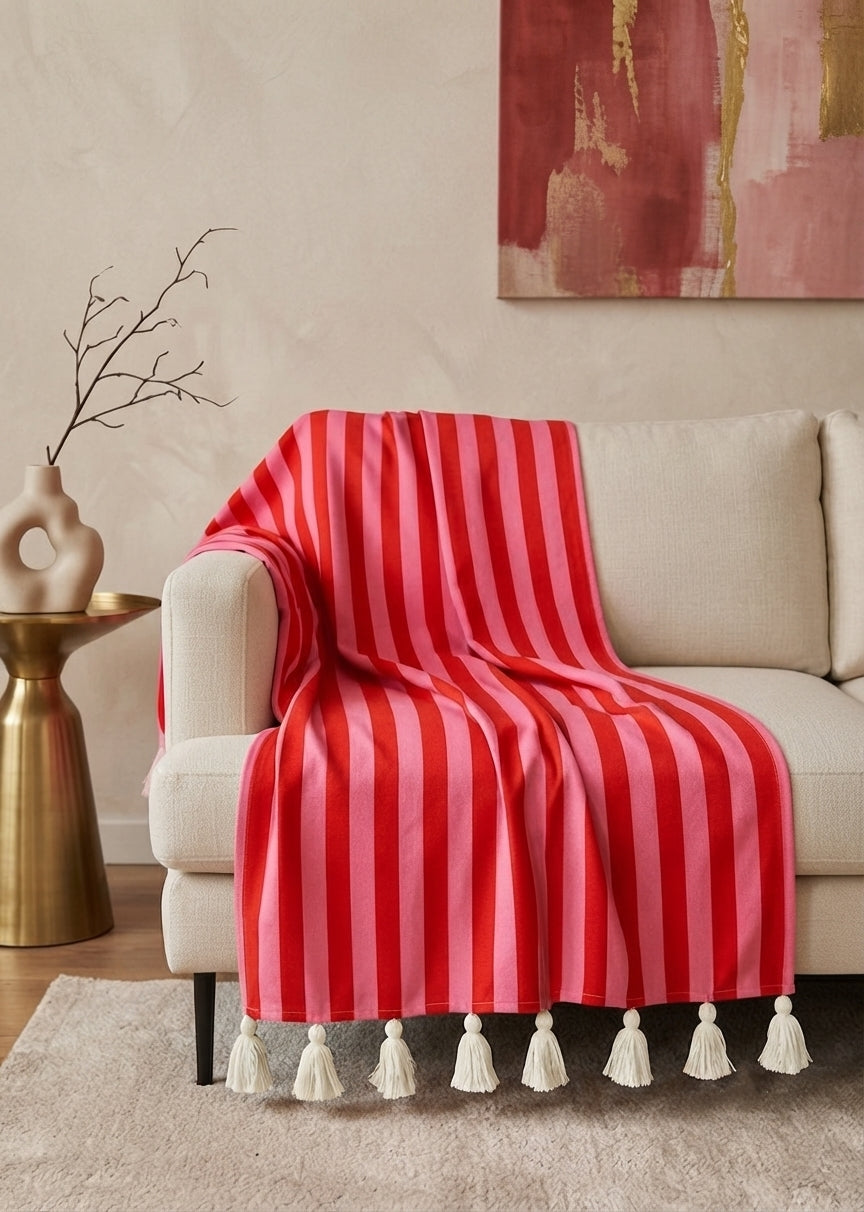 Candystripes Throw Blanket