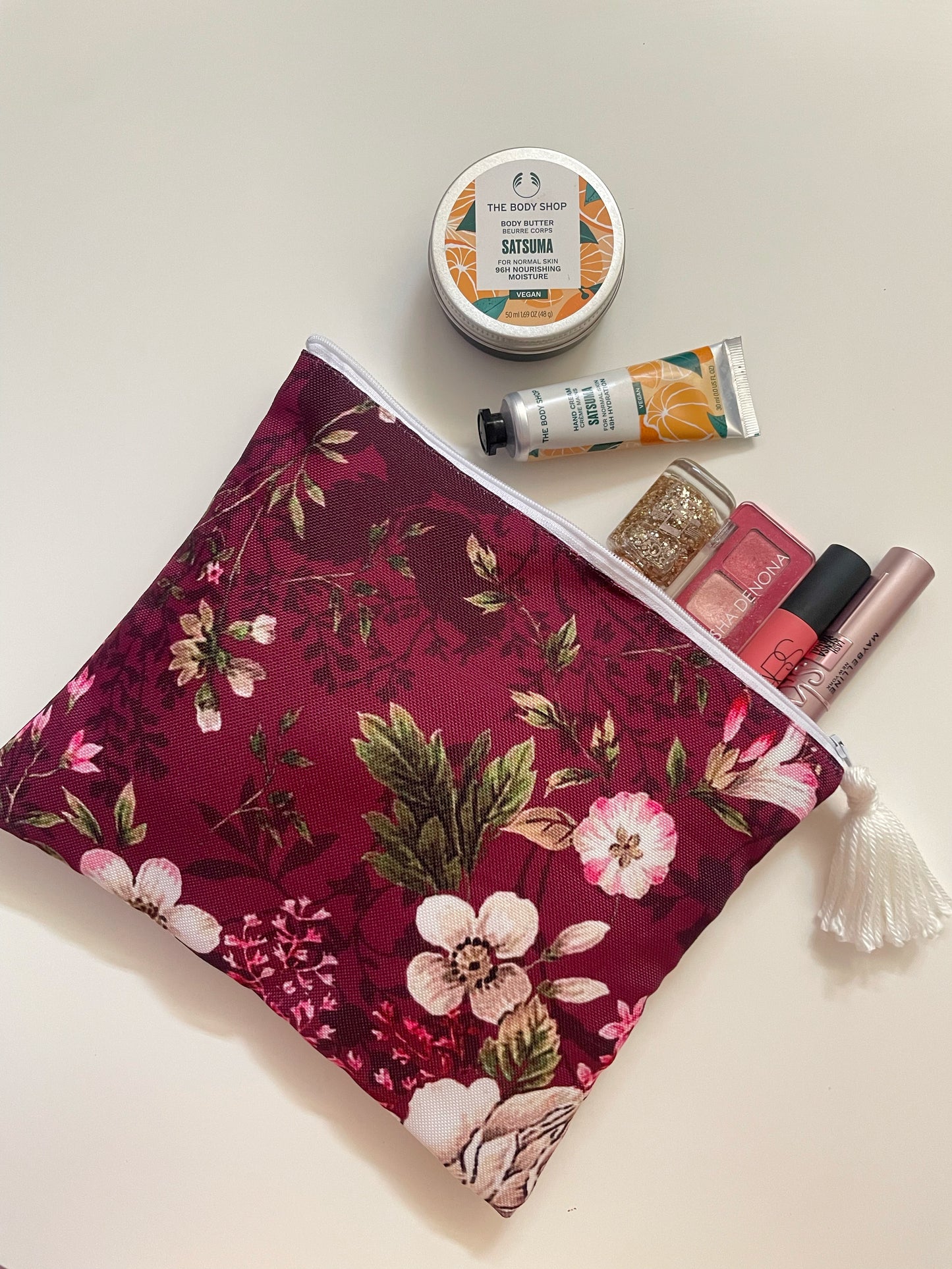 Cranberry Makeup Pouch