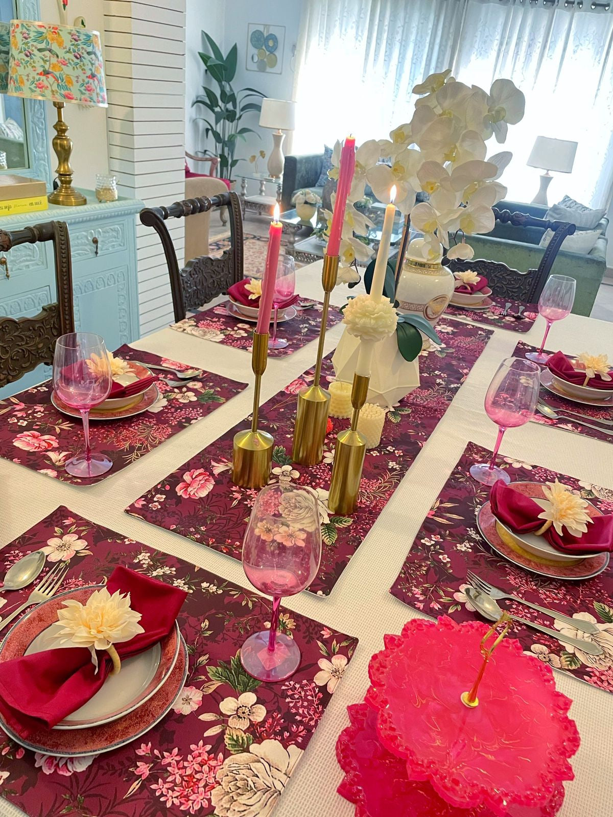 Cranberry Table Linen Set