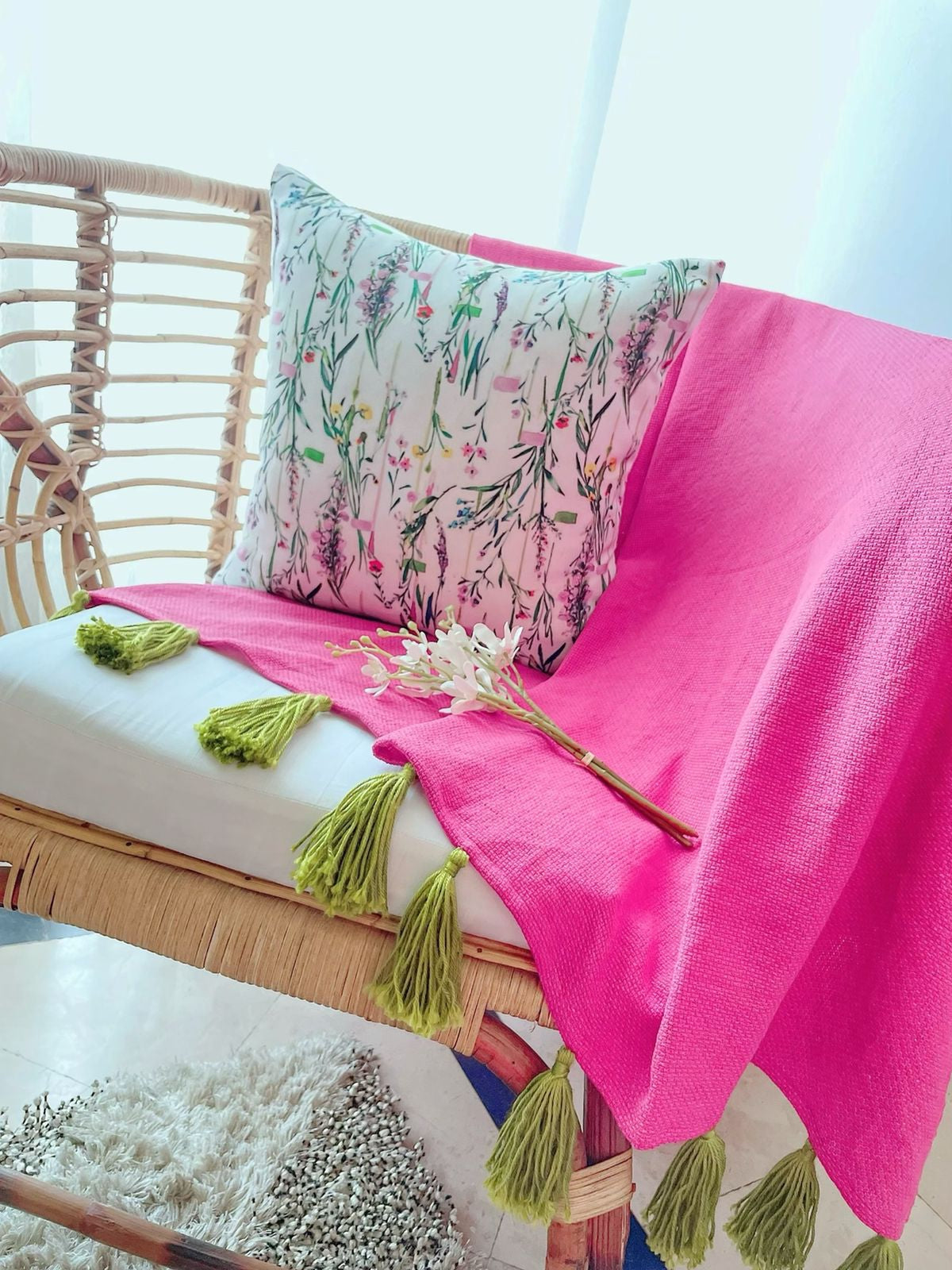 Dark Pink Throw Blanket