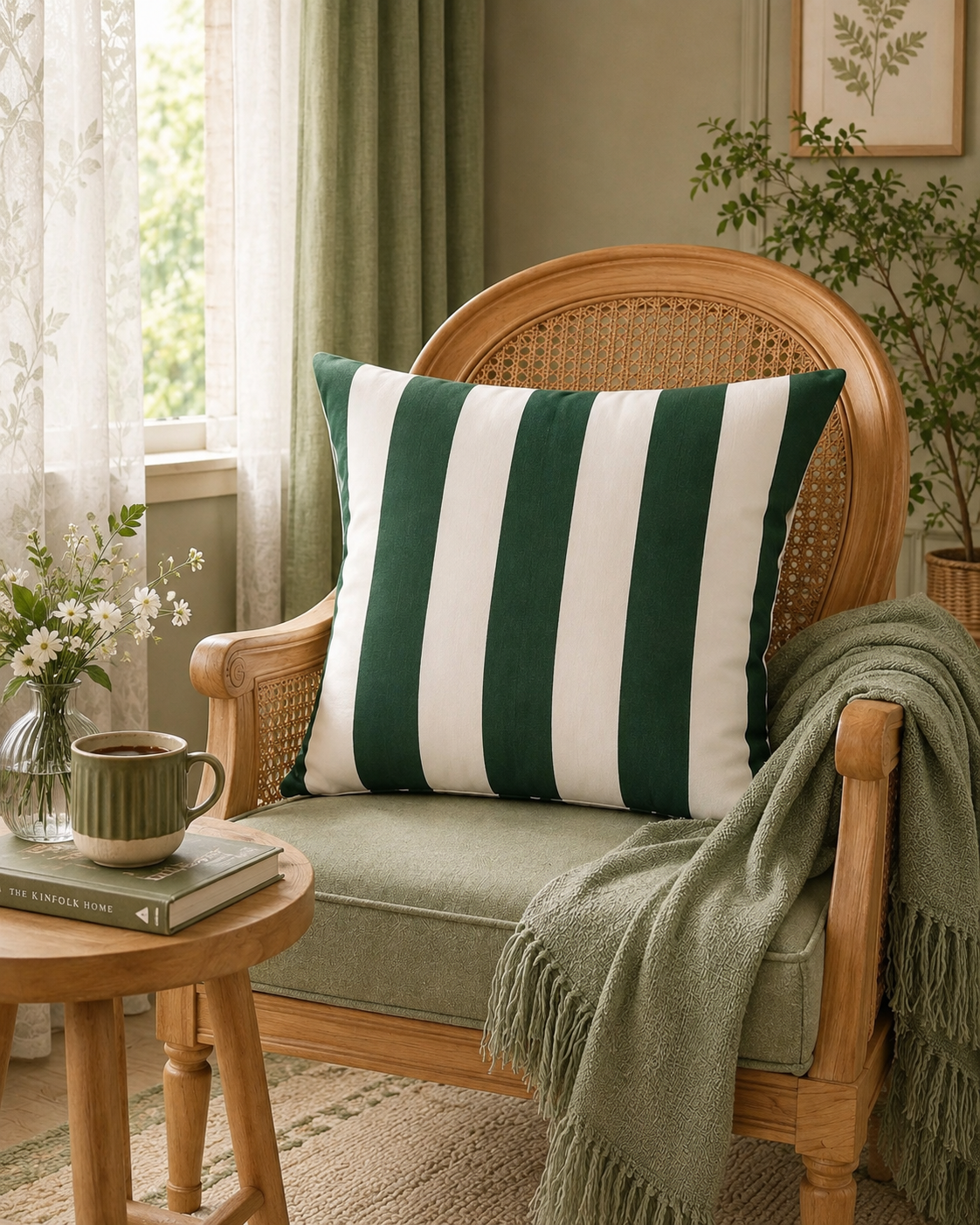 Dark Green Blend Cushion