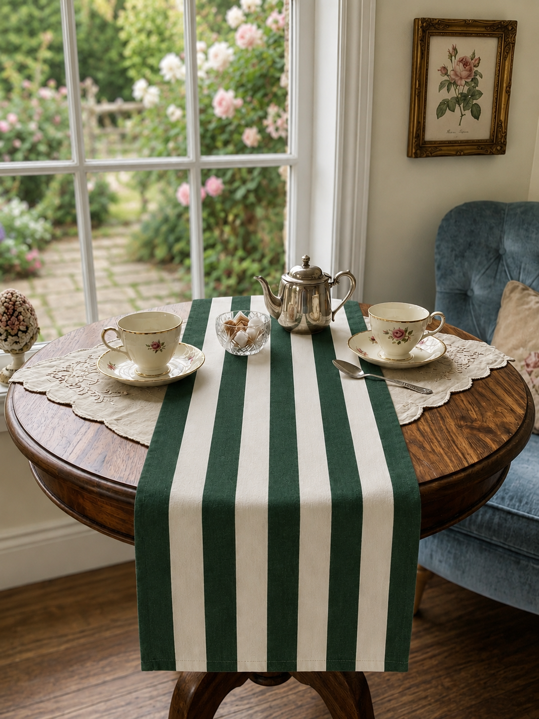 Dark Green Blend Table Runner