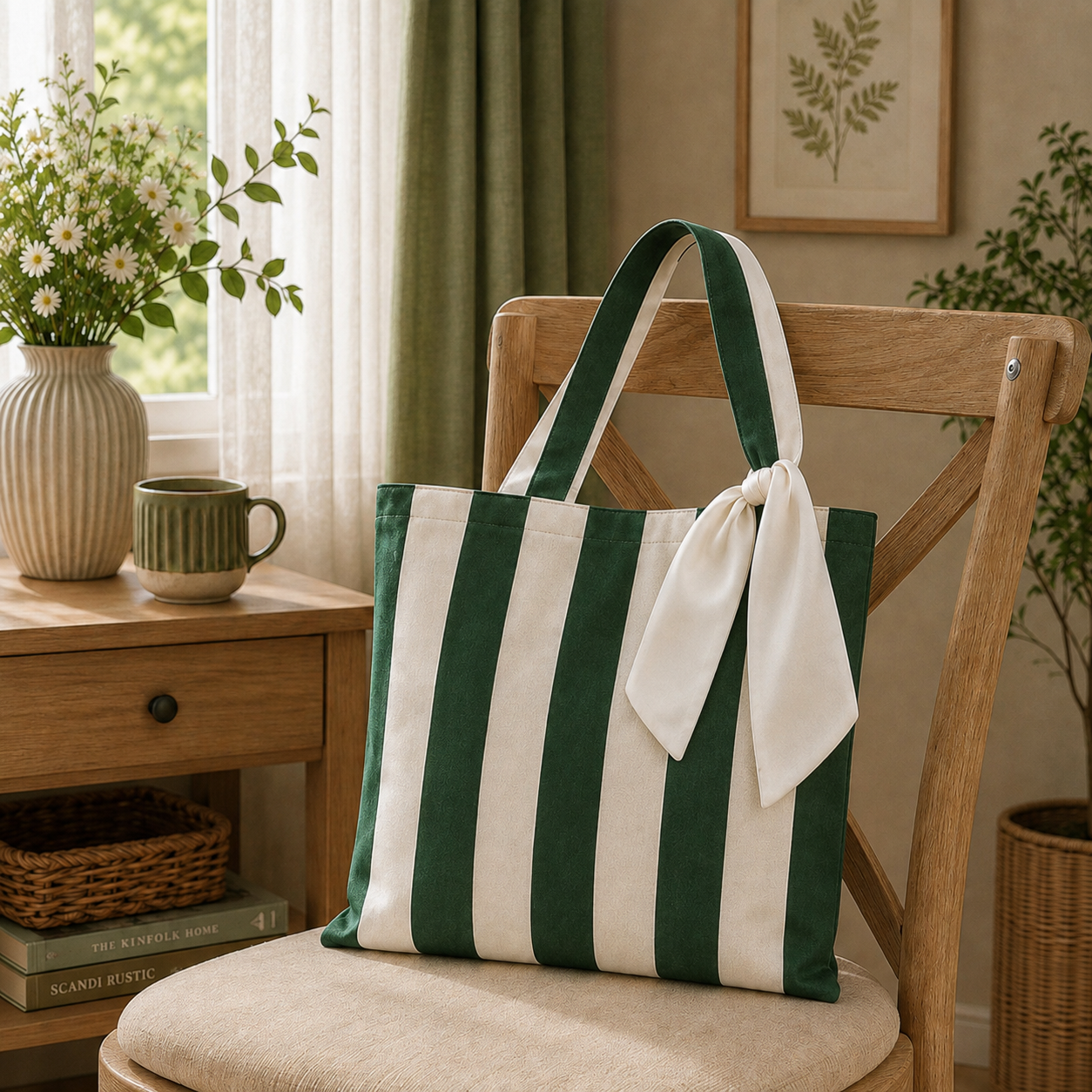 Dark Green Blend Tote Bag