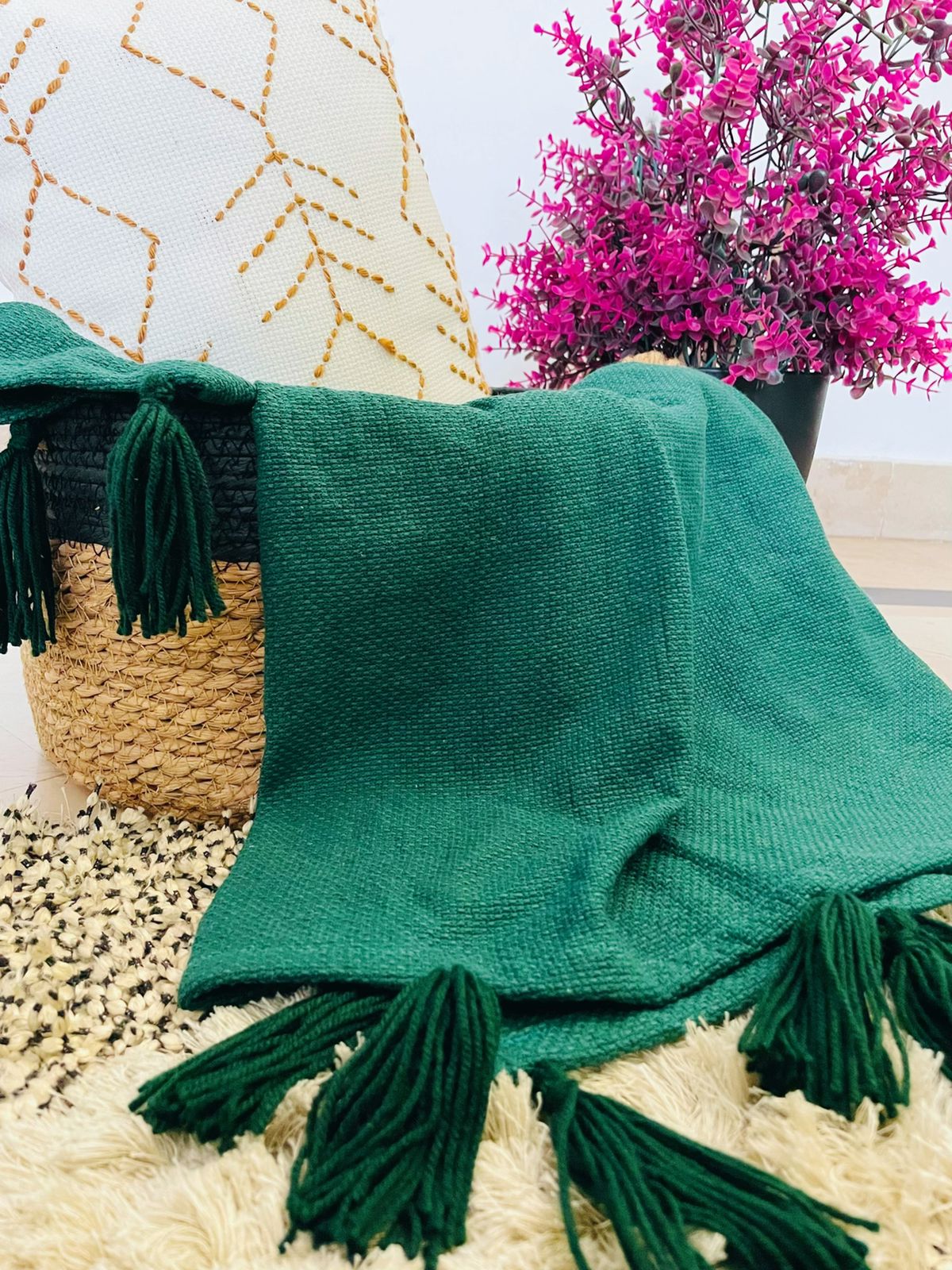 Emerald Green Throw Blanket