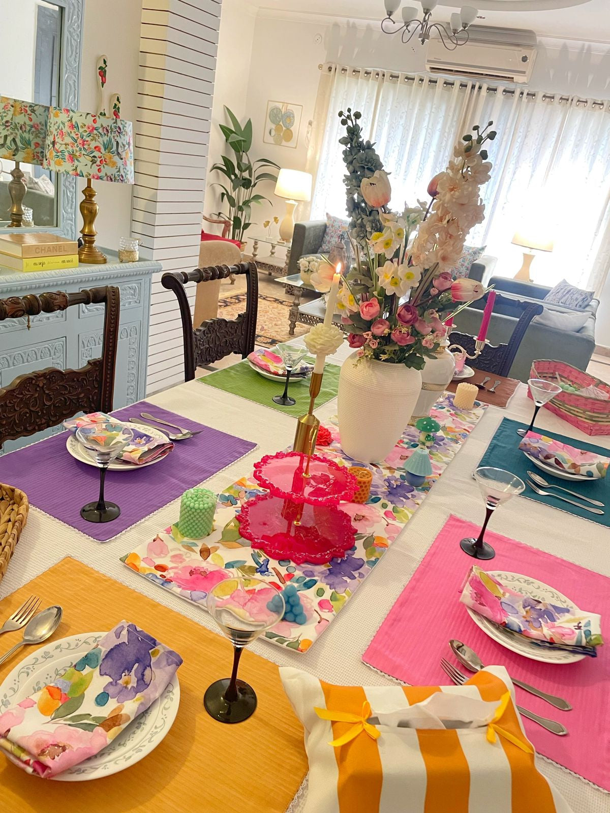 Florence Solid Colors Table Linen Set