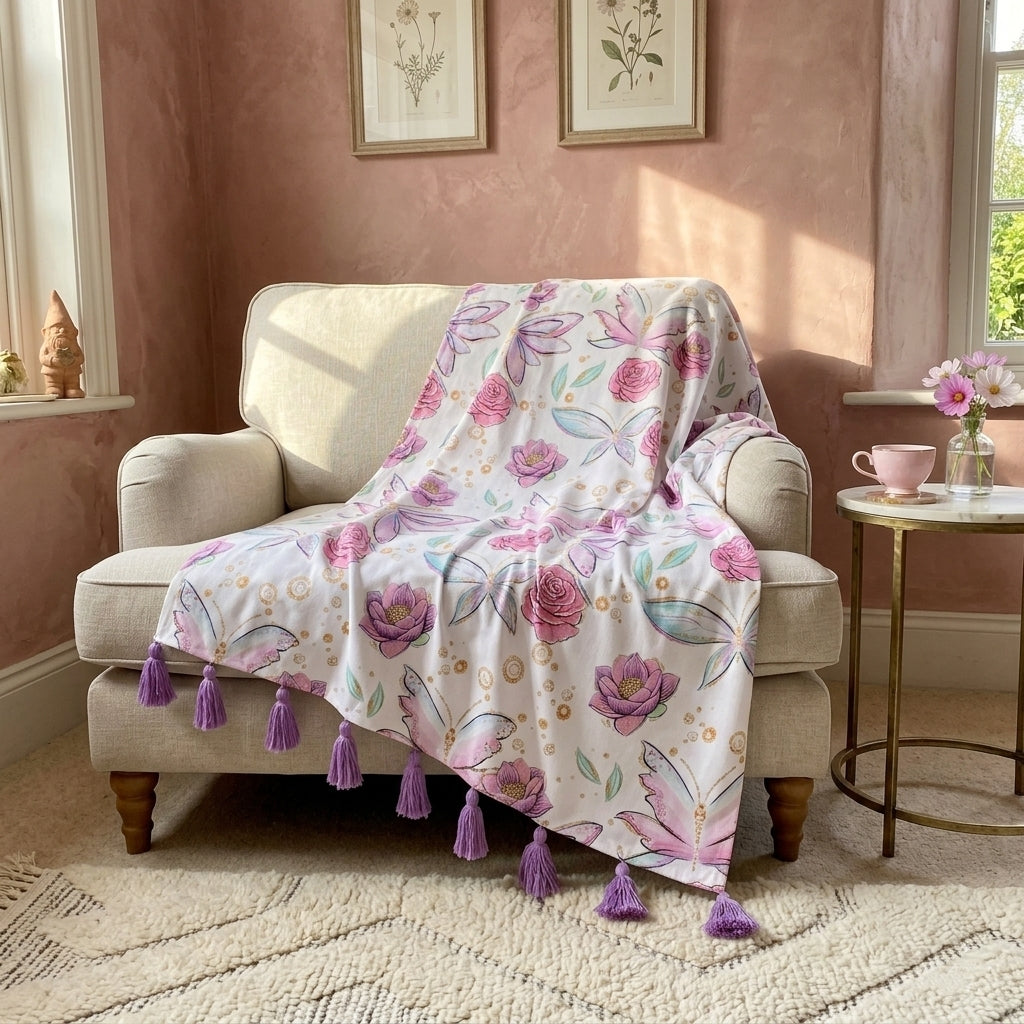 Flutterflies Throw Blanket