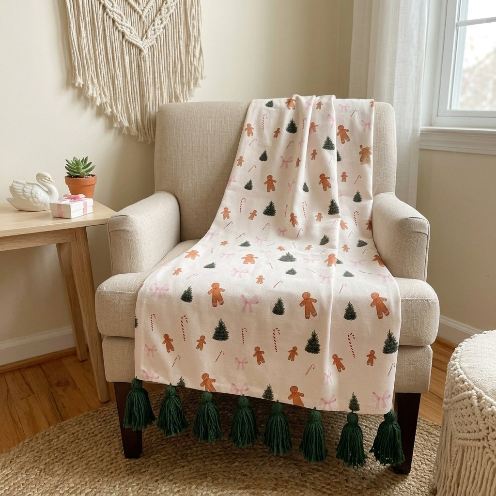 Gingerbread Man Throw Blanket