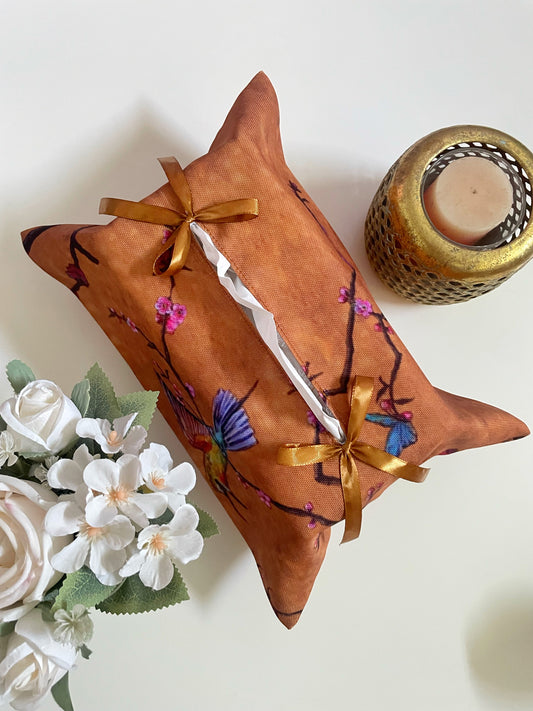 Golden Haze Tissue Box Cover