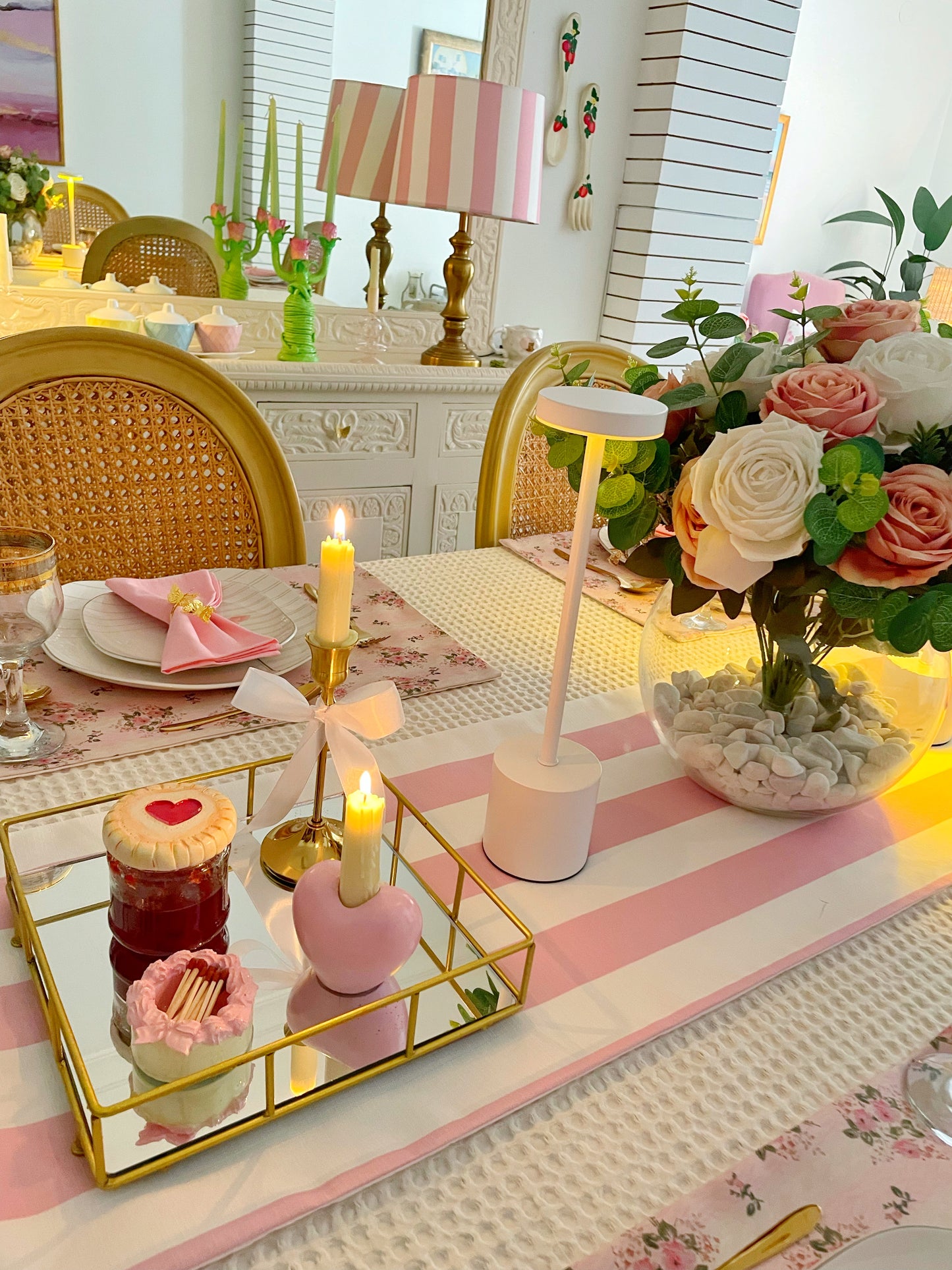 Grace - Vintage Rose Table Linen Set