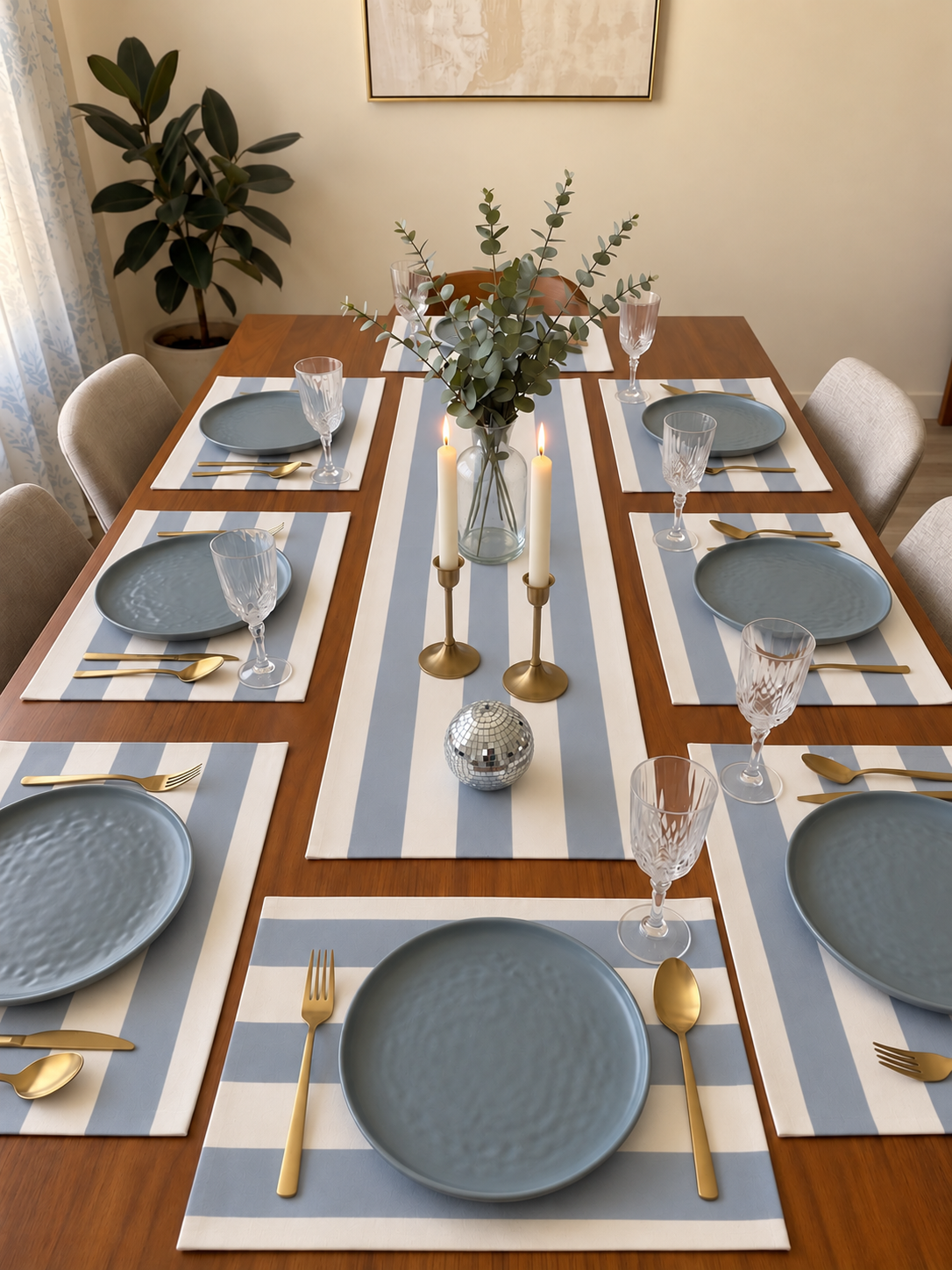 Gray Blend Table Linen Set