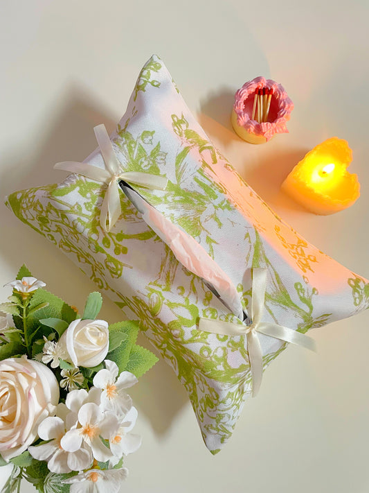 Green Whisper Tissue Box Cover