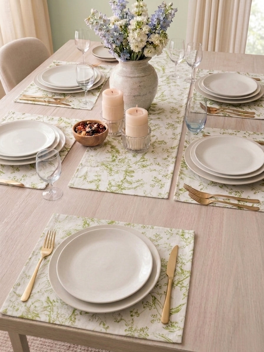 Green Whisper Table Linen Set