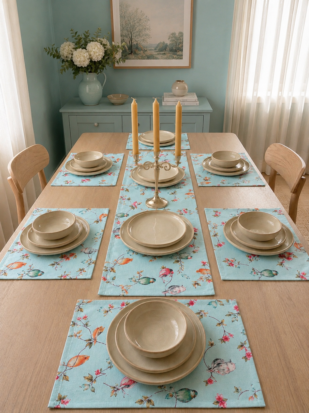 Heavenly Blue Table Linen Set