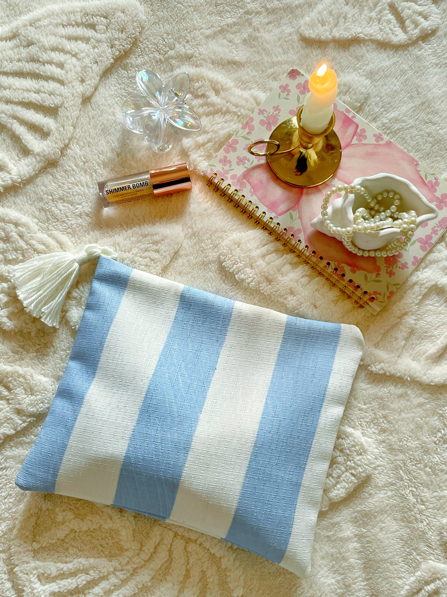Light Blue Blend Makeup Pouch