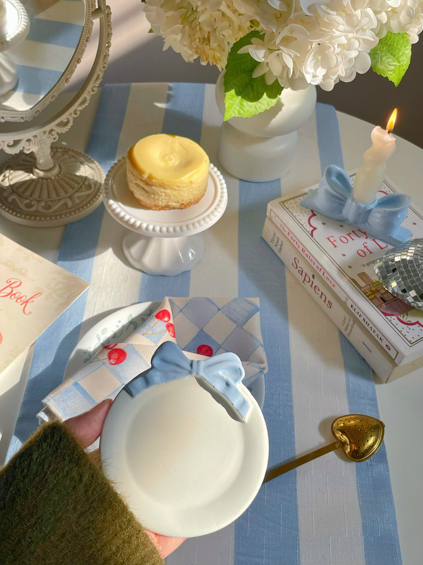 Light Blue Blend Table Runner