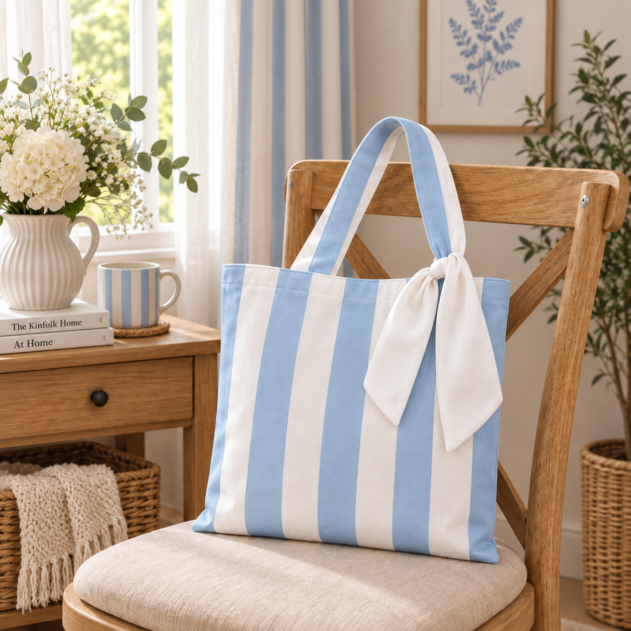 Light Blue Blend Tote Bag