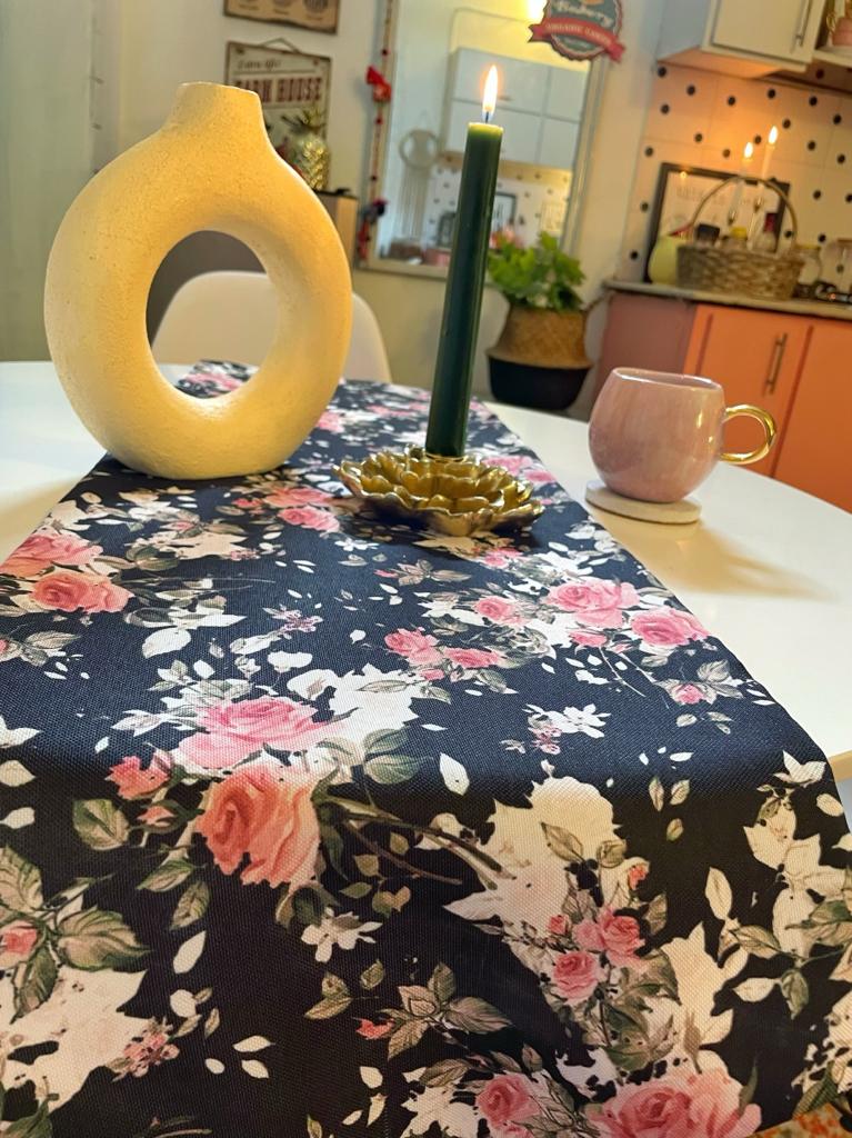 Midnight Roses Table Runner