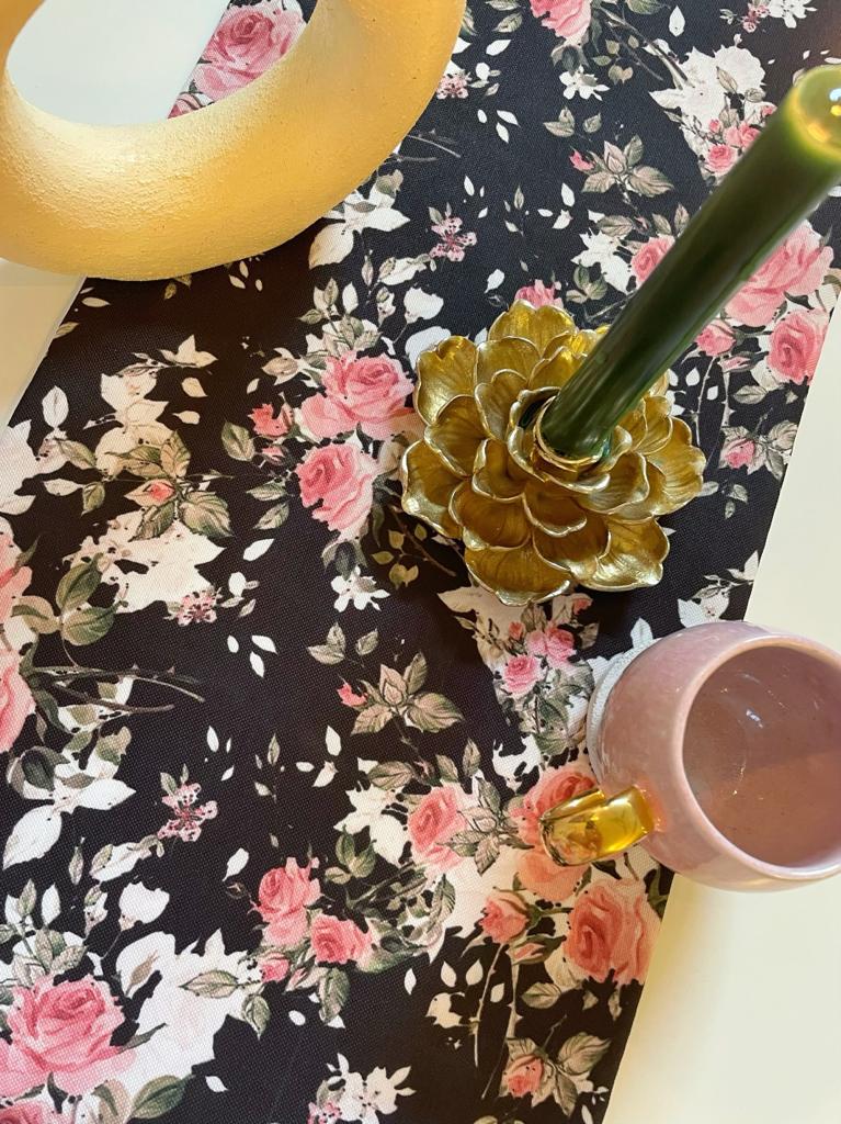 Midnight Roses Table Runner