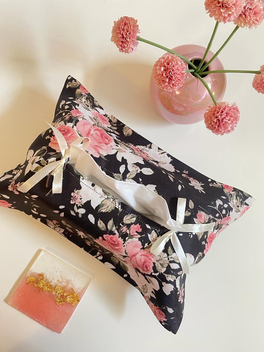 Midnight Roses Tissue Box Cover