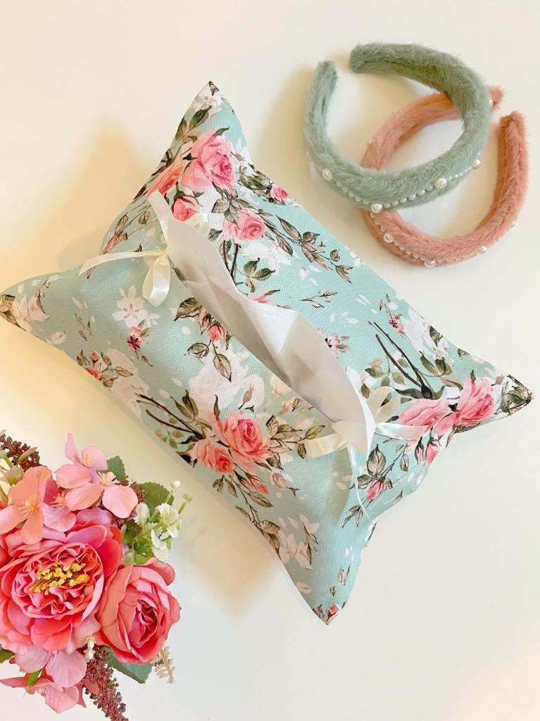 Minty Tissue Box Cover