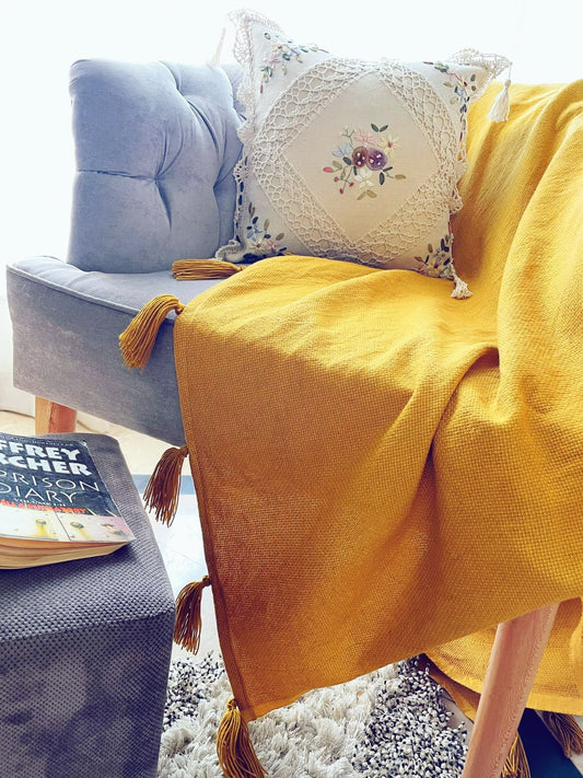 Mustard Throw Blanket