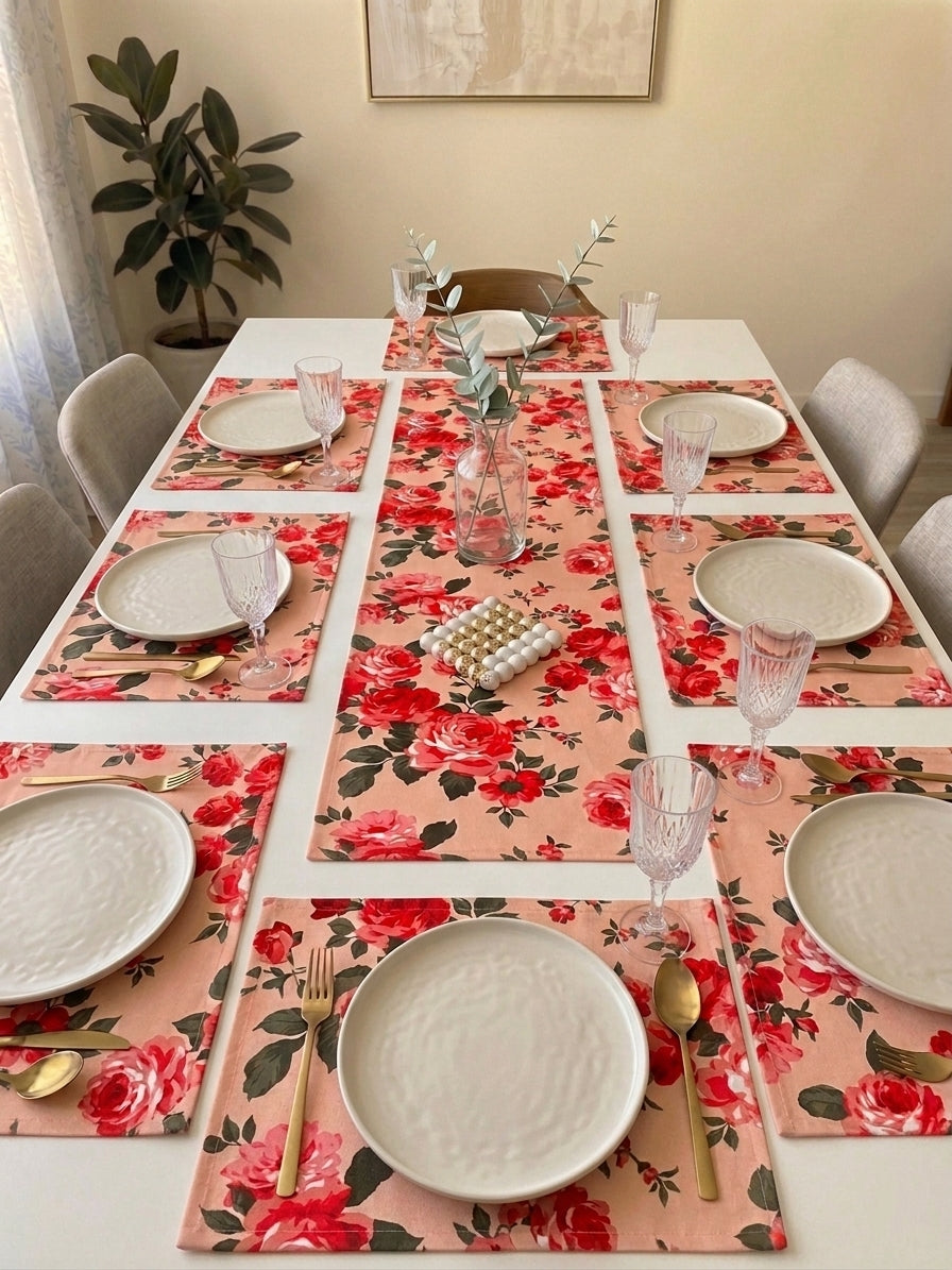Peach Blossom Table Linen Set
