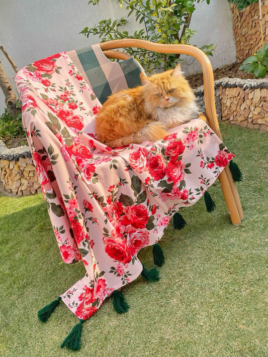 Peach Blossom Throw Blanket