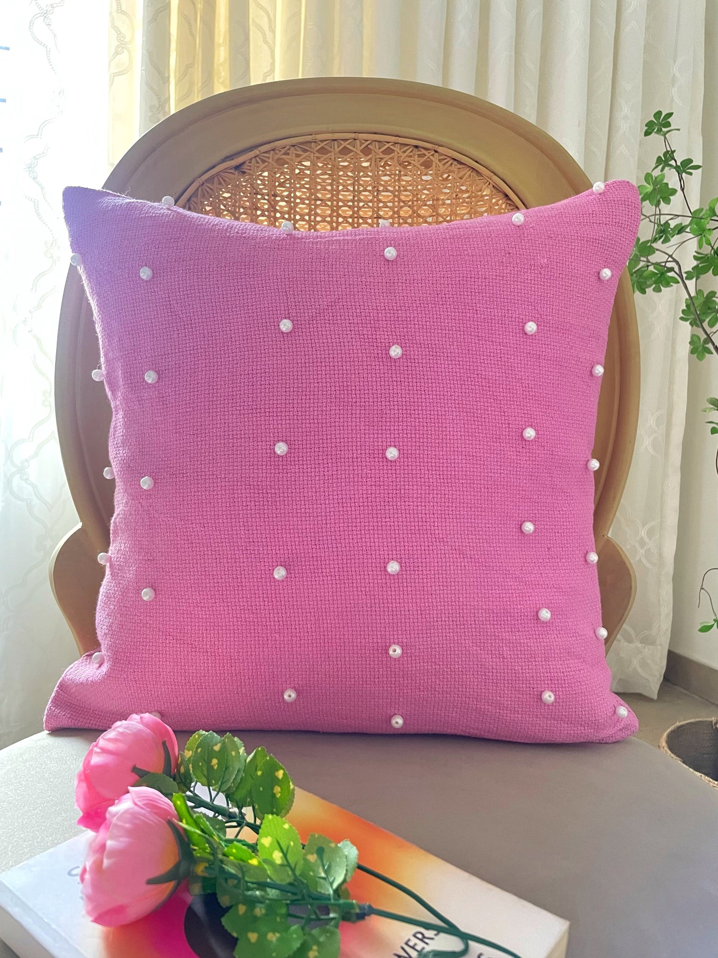 Pearls Cushion (Pink)