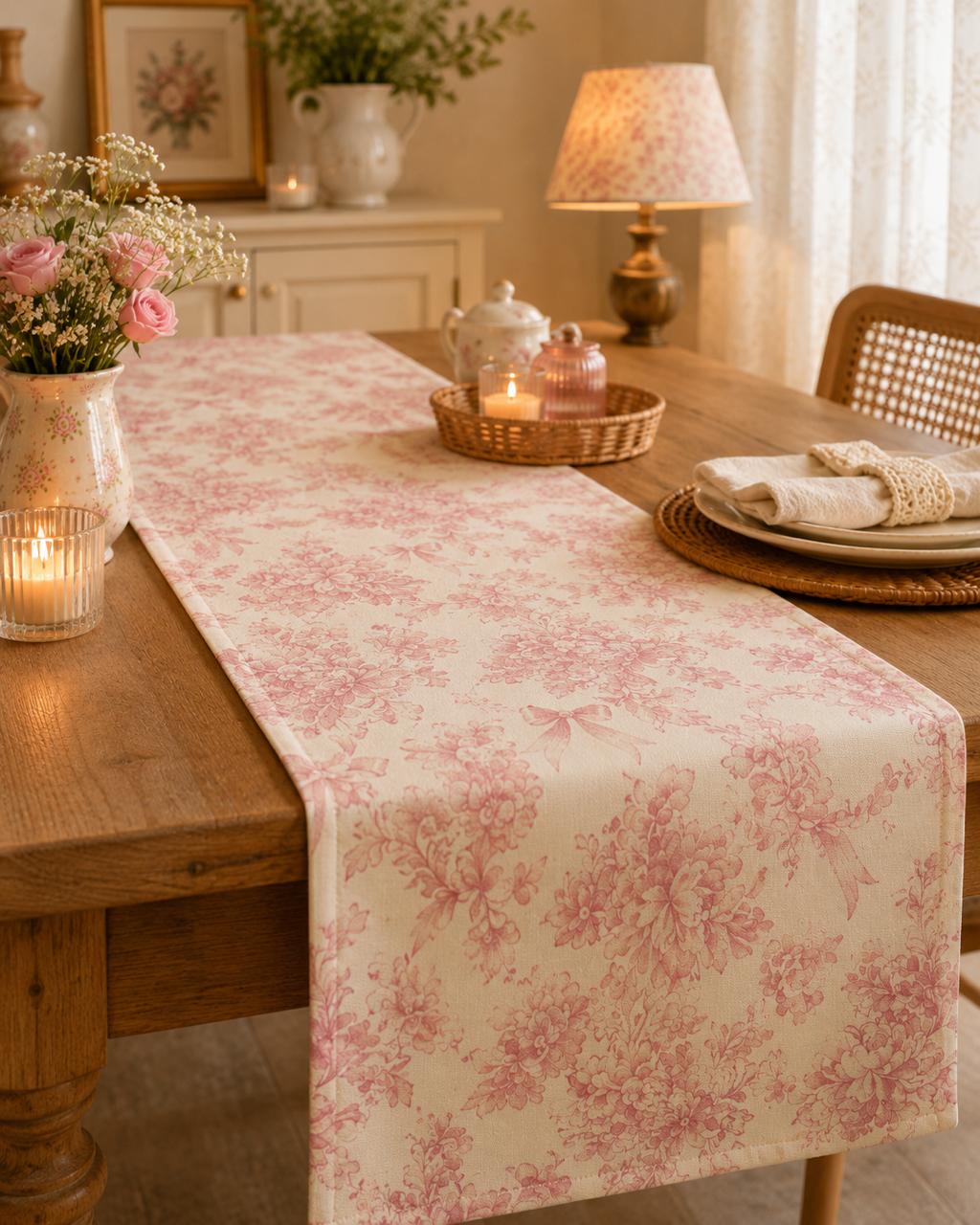 Pink Whisper Table Runner