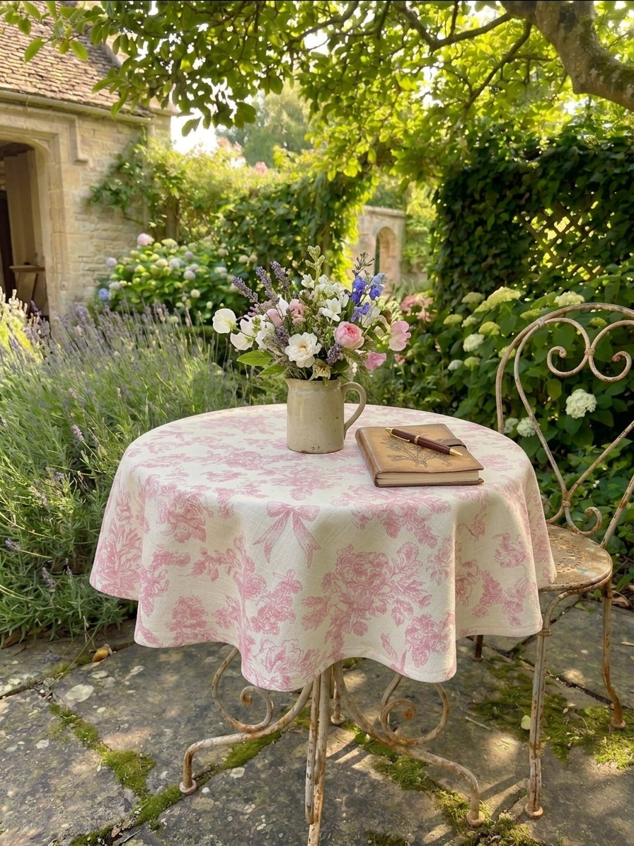 Pink Whisper Tablecloth
