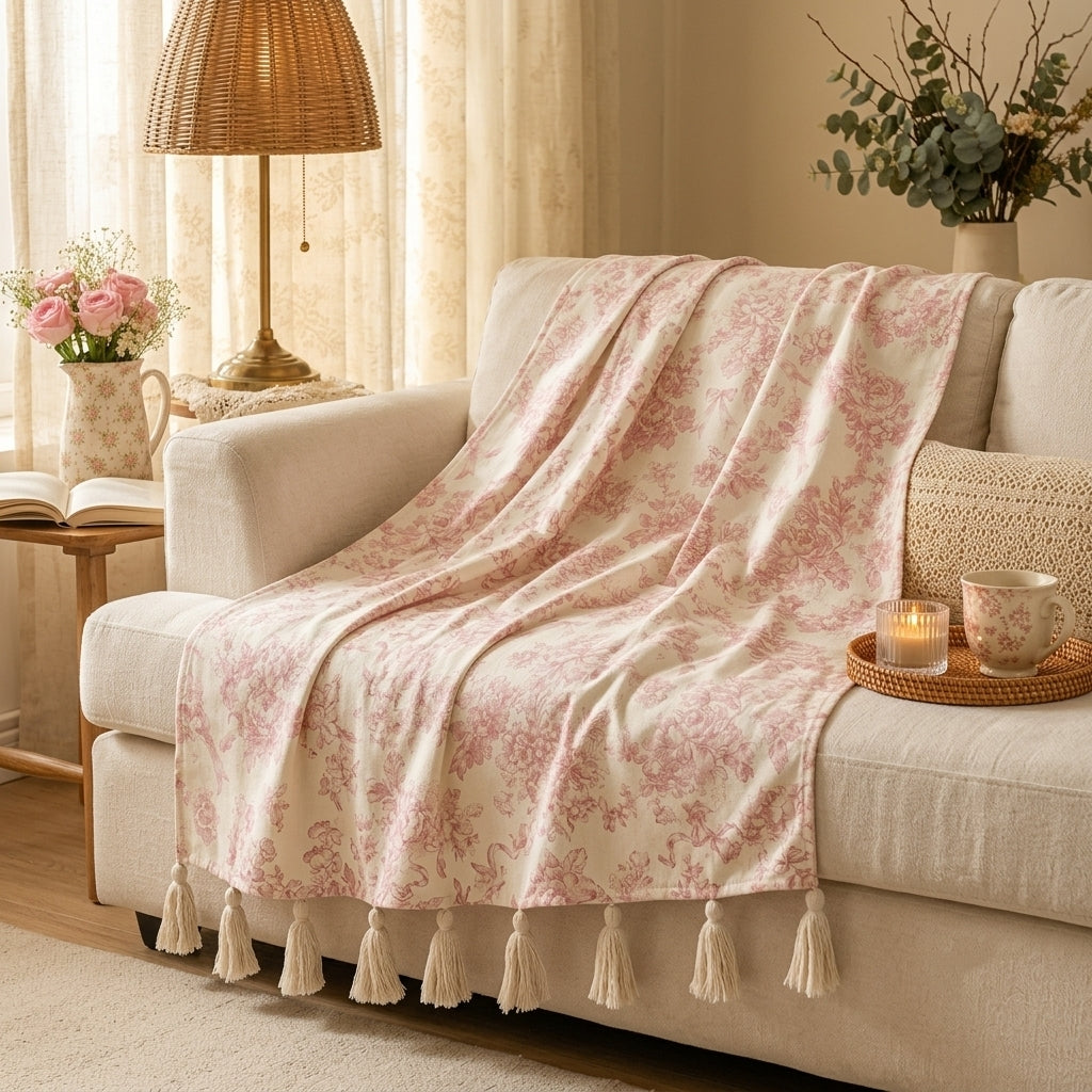 Pink Whisper Throw Blanket