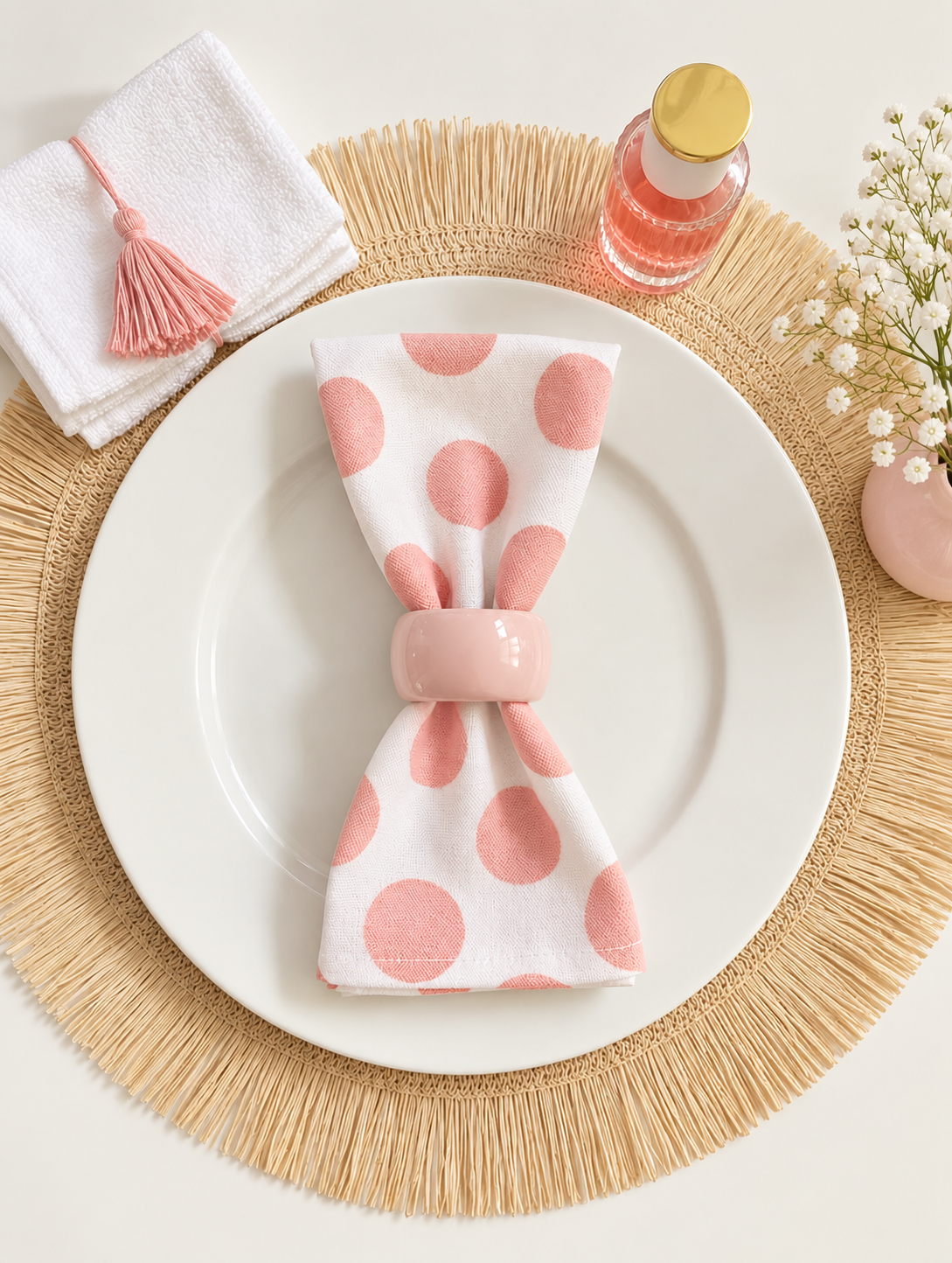 Pink Polka Table Napkin