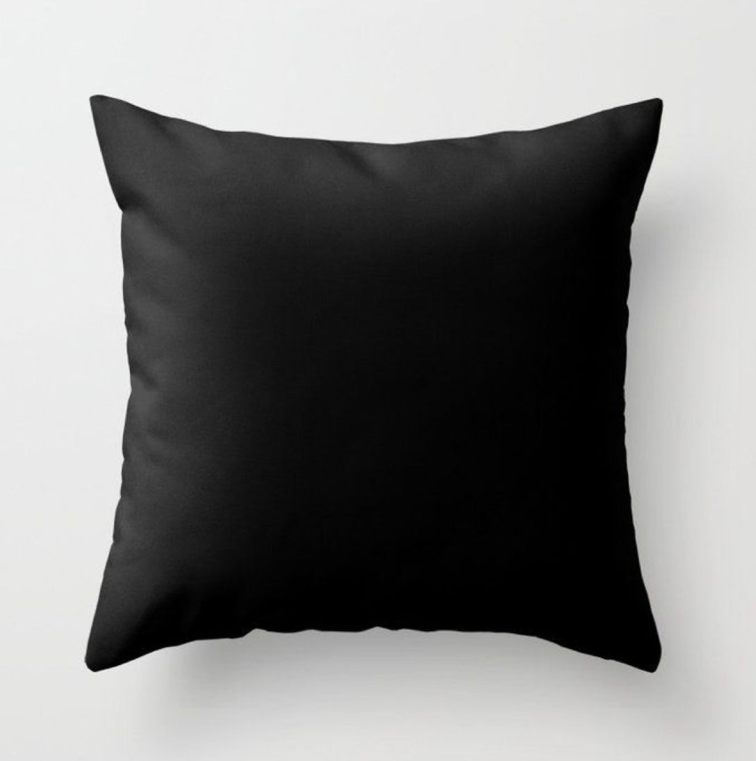 Plain Velvet Cushion (Black)