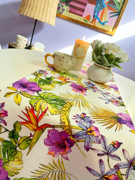 Purple Orchid Table Runner
