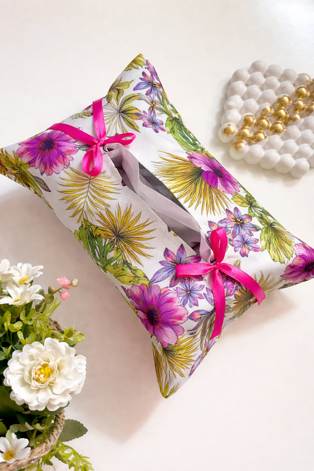 Purple Orchid Tissue Box Cover
