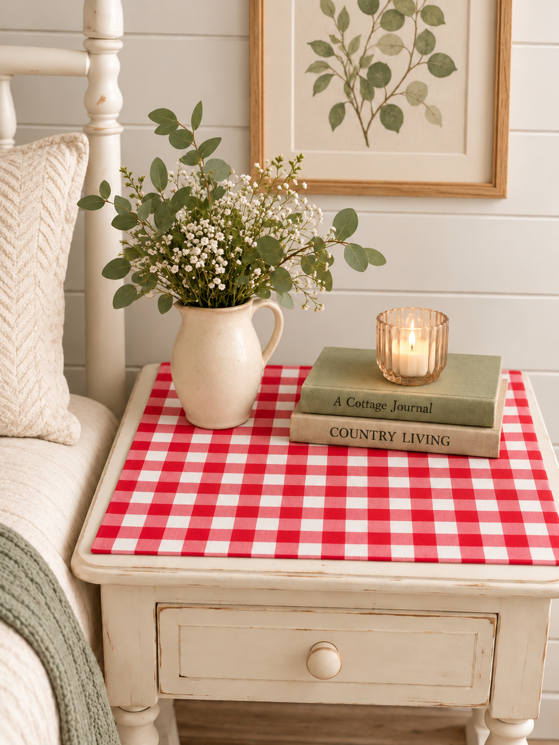 Red Gingham Table Mat