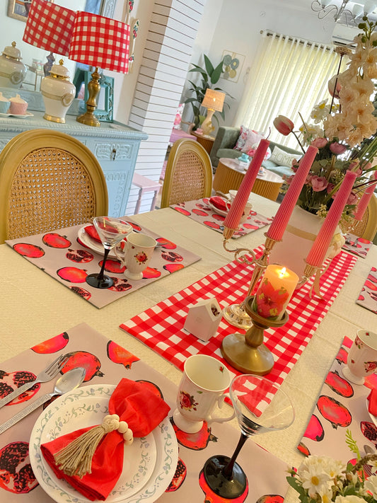 Redwood - Pomegranate Table Linen Set