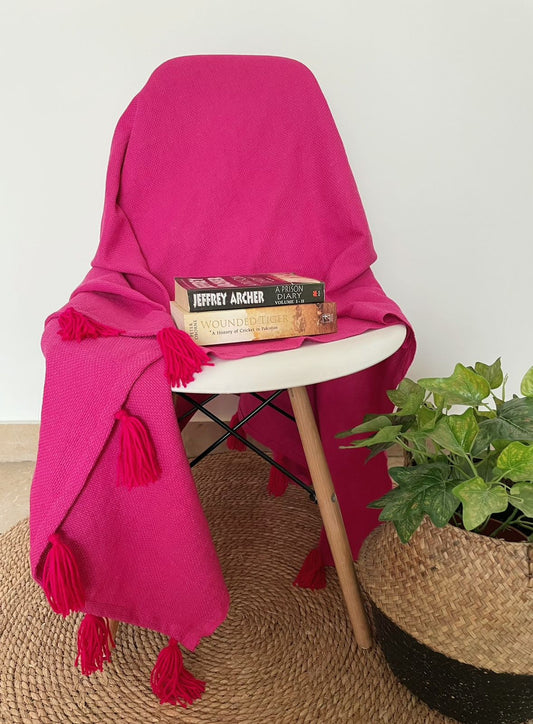 Shocking Pink Throw Blanket