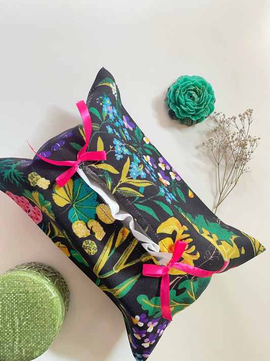 Black Safari Tissue Box Cover