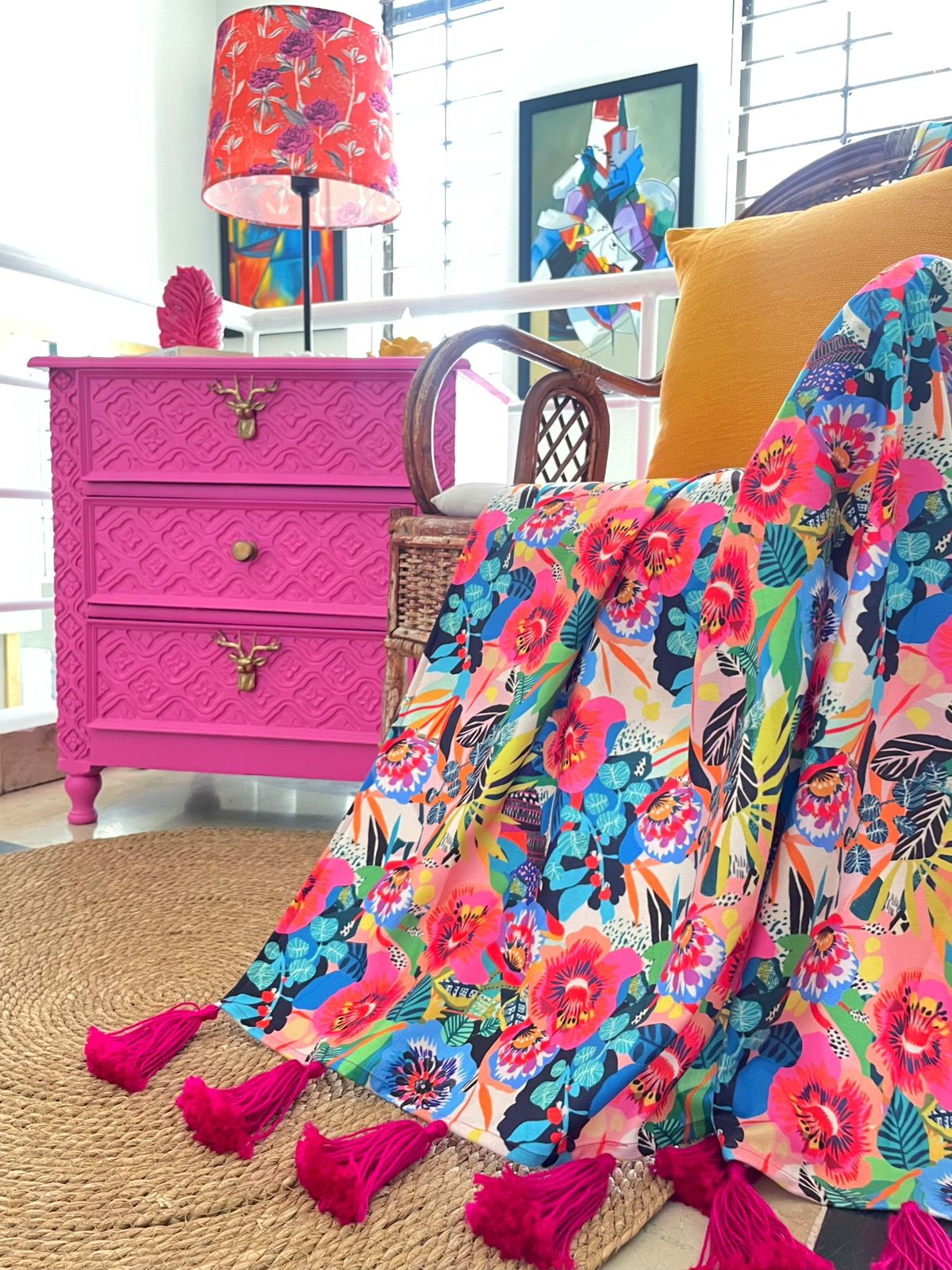 Summer Garden Throw Blanket